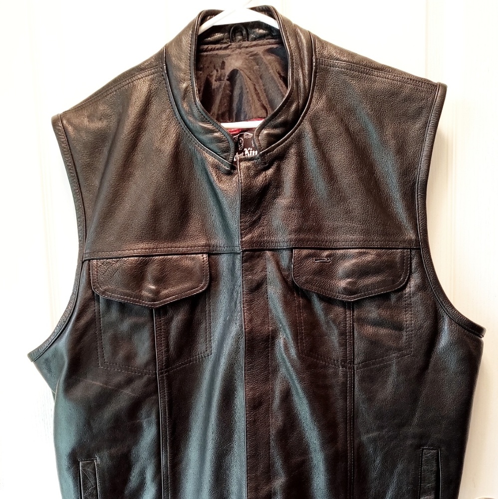 Leather Motorcycle Vest